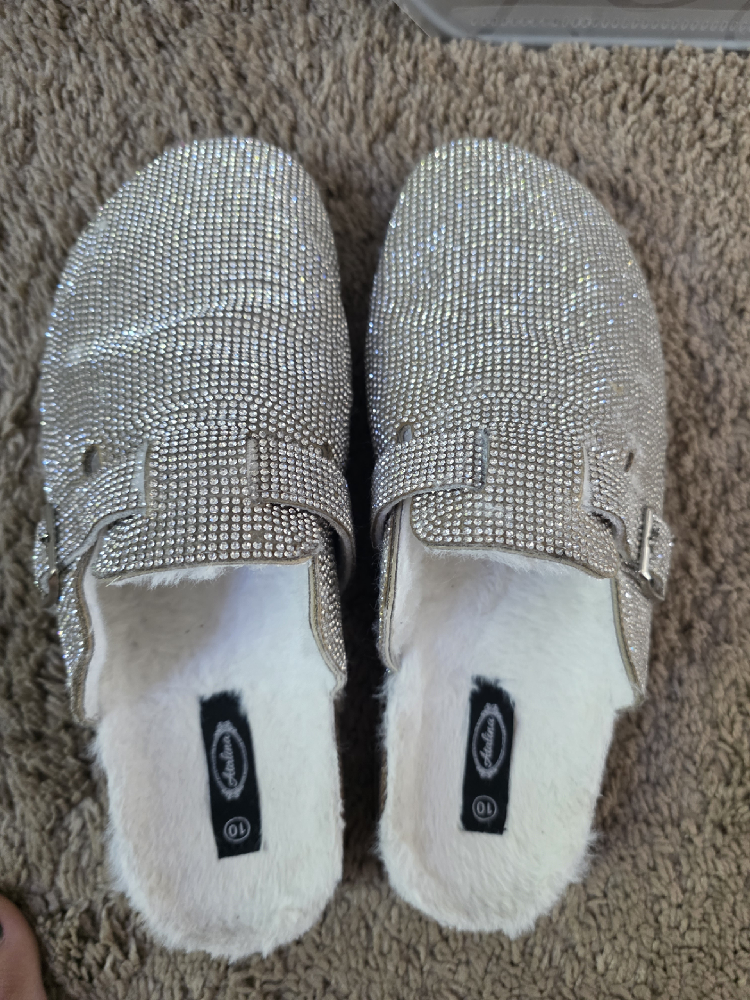 Andiana Rhinestone Clogs - Size 9