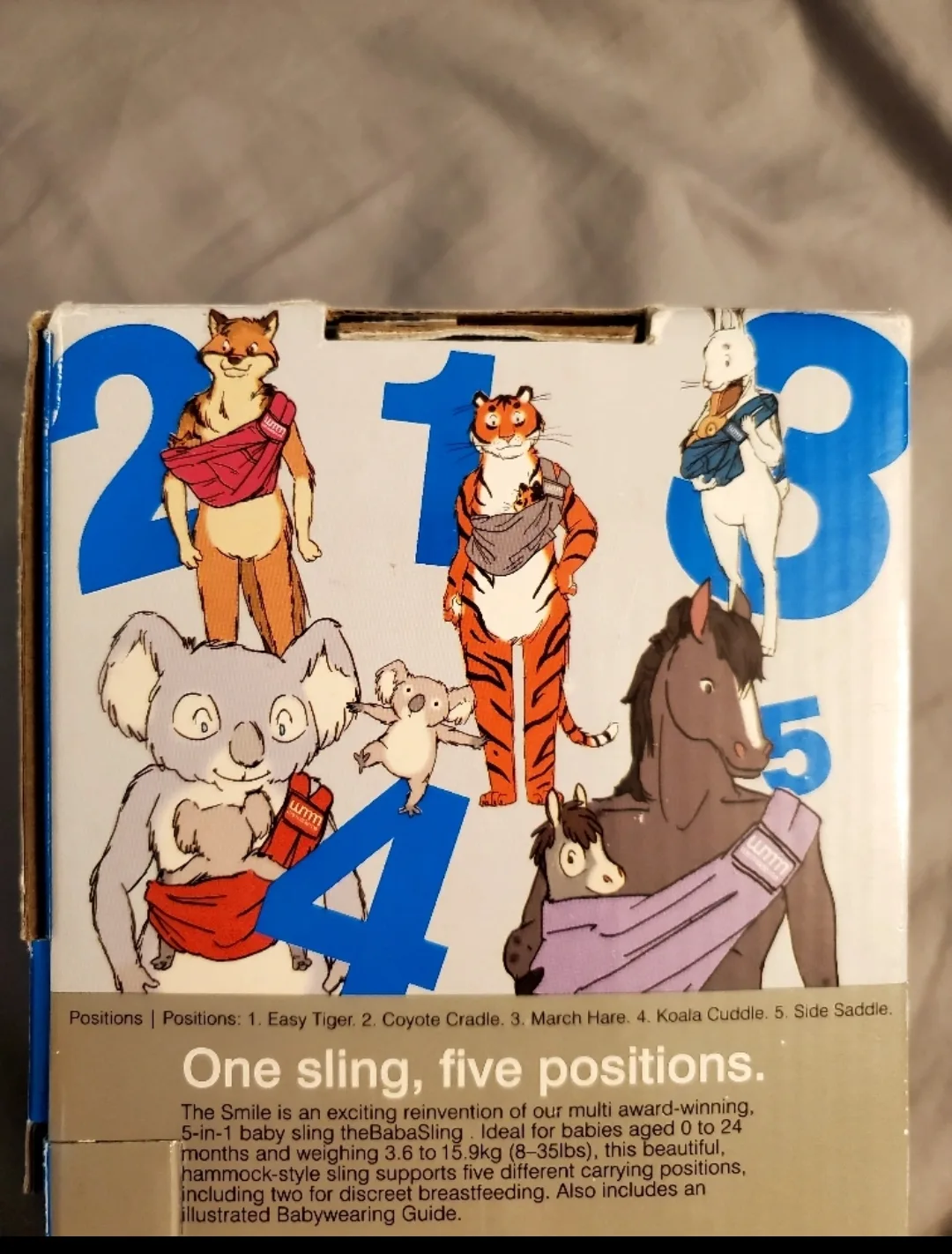 smile hammock sling baby carrier blue image indicator(5)