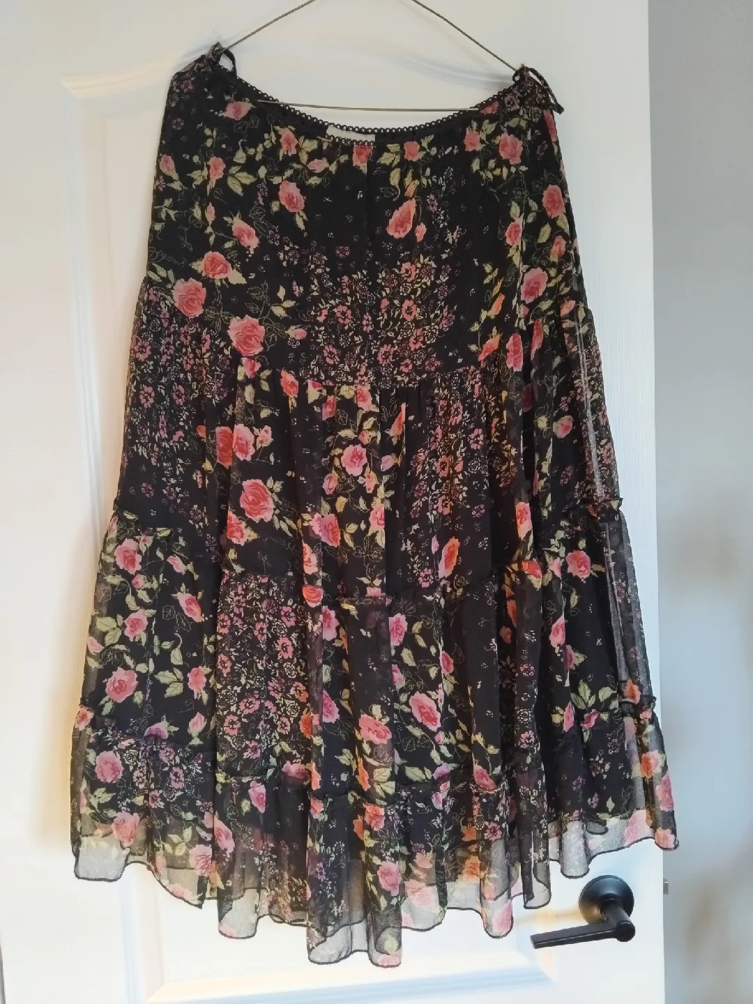 Ankle Long Floral Print Skirt thumbnail