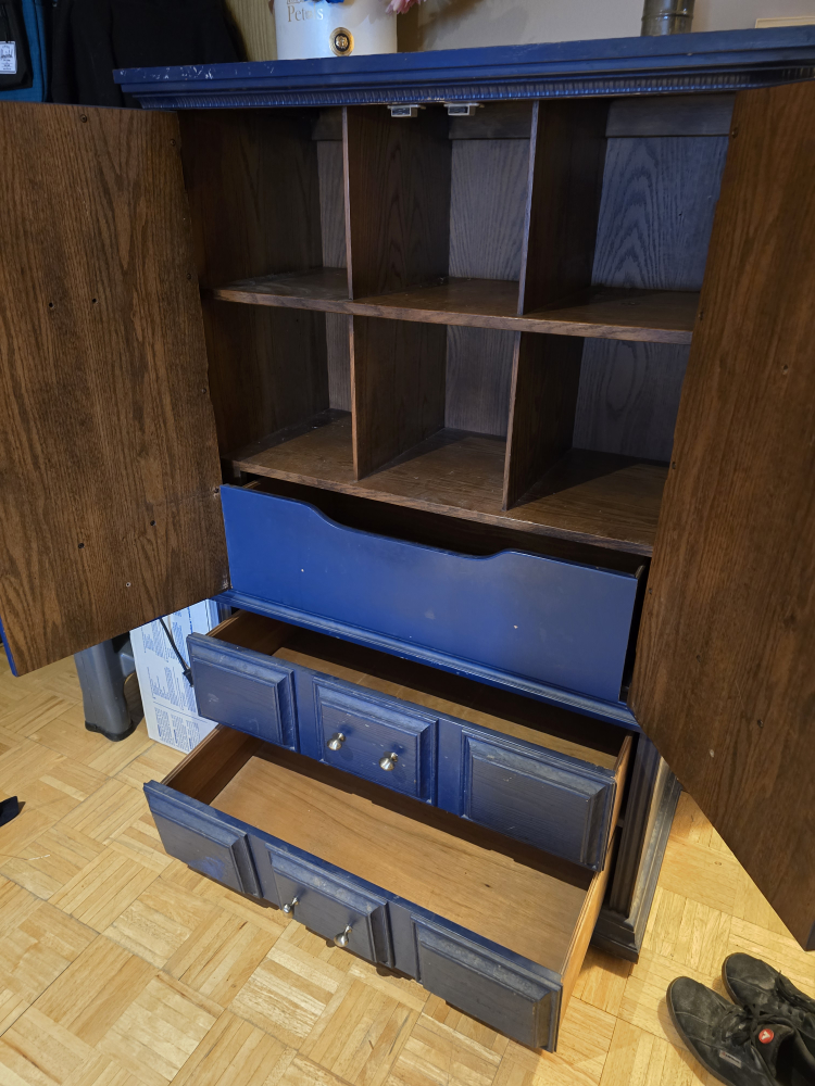 Blue Wooden Armoire - photo 3