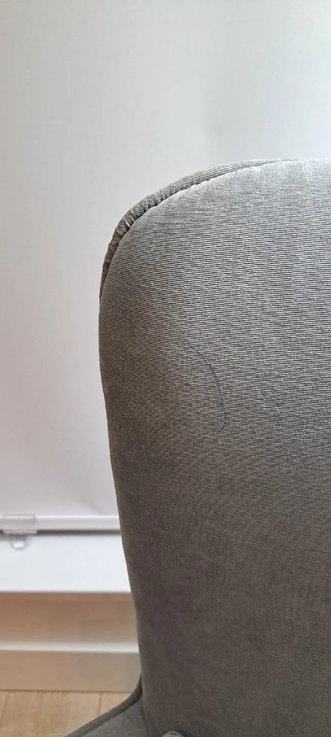 Grey Wingback Armchair with Pillow image indicator(4)