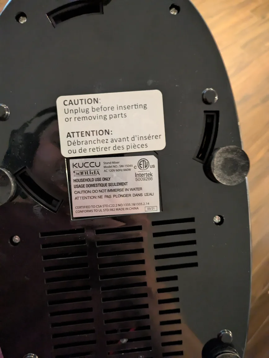 KUCCU Stand Mixer SM-1504X - Black image indicator(2)