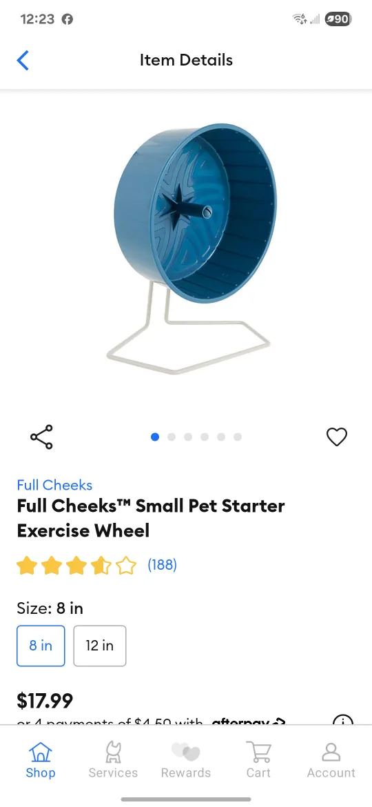 Full Cheeks Small Pet Exercise Wheel + Food Dispenser image indicator(2)