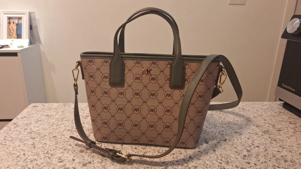 Anne Klein Olive Green Tote Bag