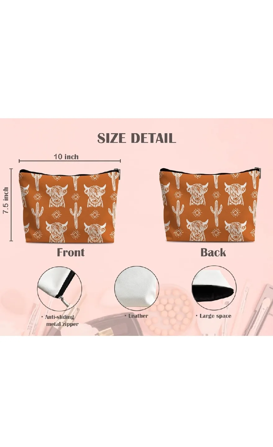 Brand New Cow-a Makeup Bag image indicator(6)