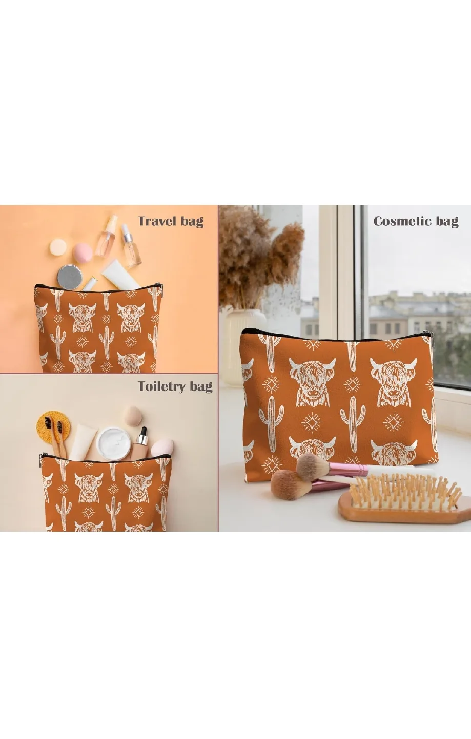 Brand New Cow-a Makeup Bag image indicator(8)