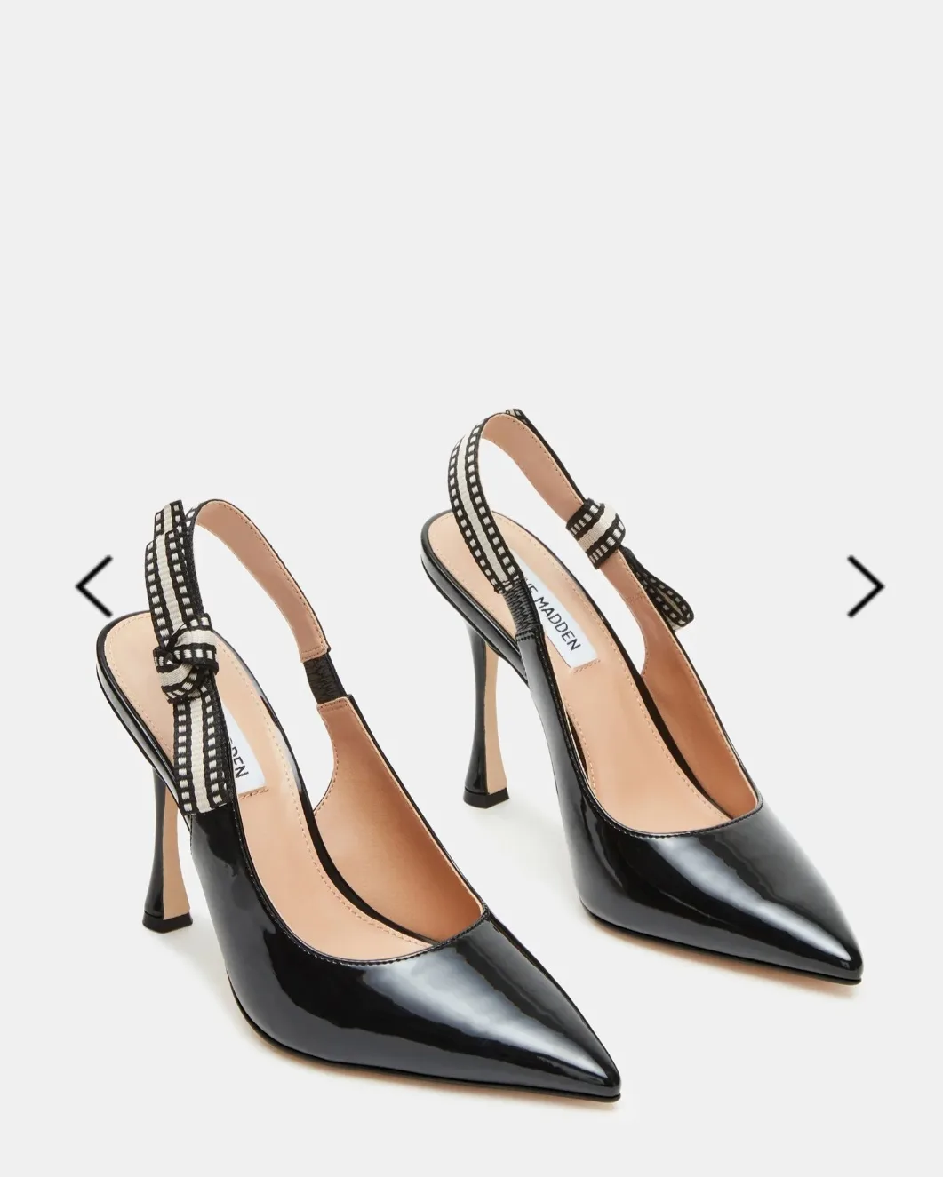 Steve Madden Black Patent Slingback Heels size 10 image indicator(2)