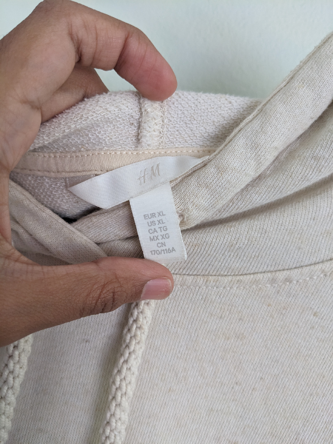 H&M Beige Hoodie - Size XL - photo 2