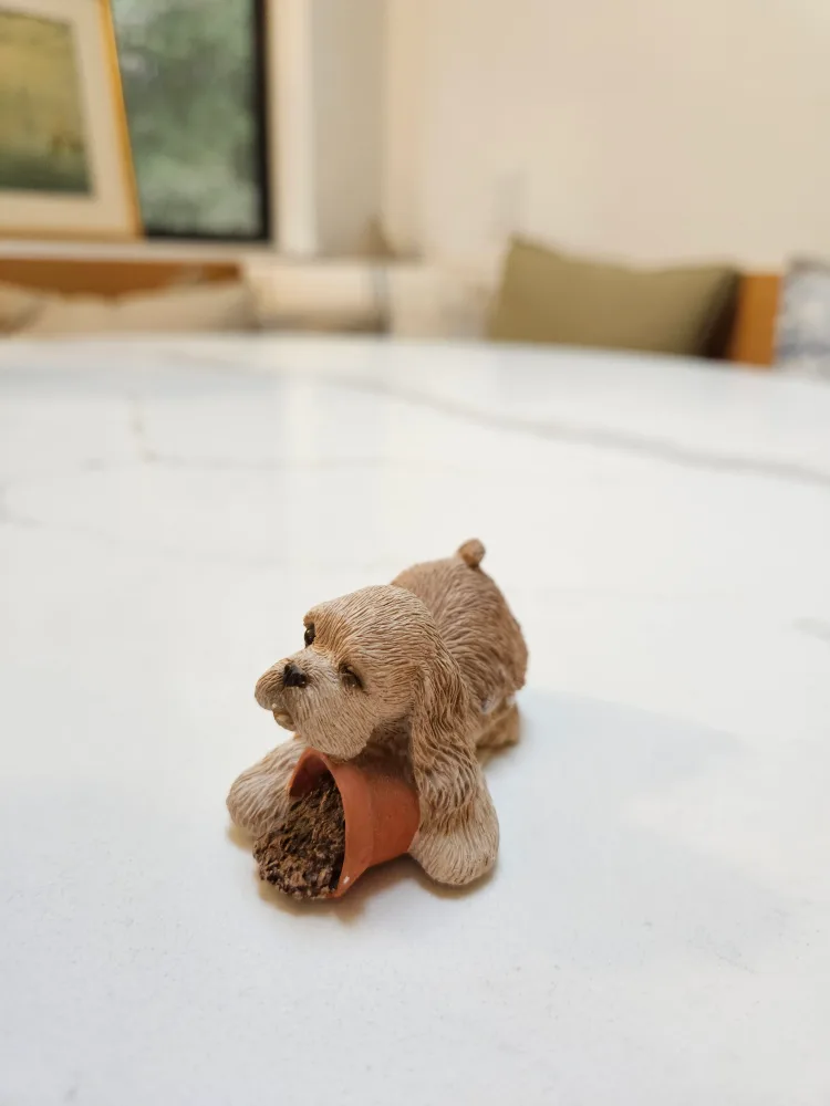 Sandicast Pesky Peepers Cocker Spaniel Buff Figurine image indicator(2)