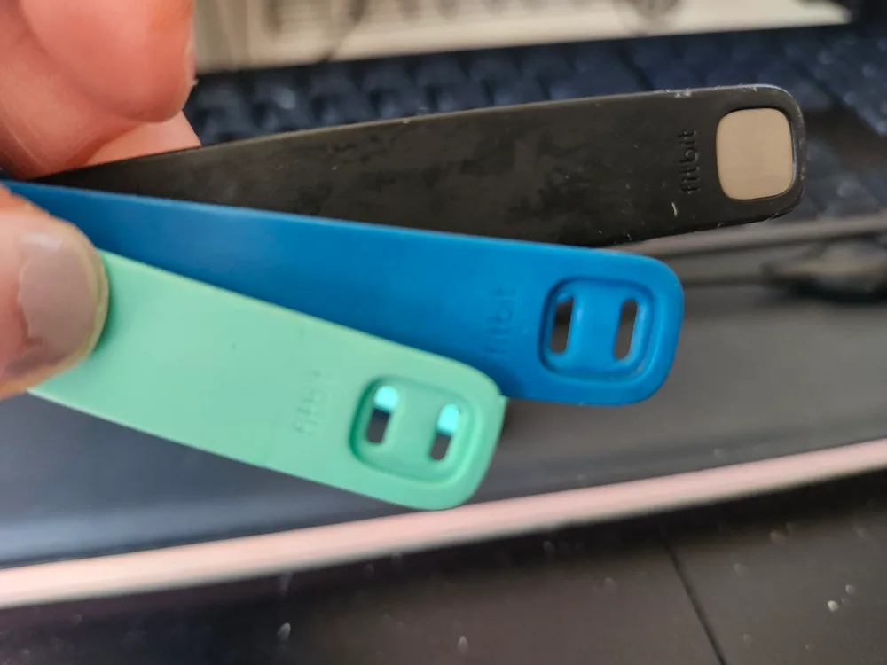 Fitbit Bands (3) - Black, Blue, Mint Green thumbnail