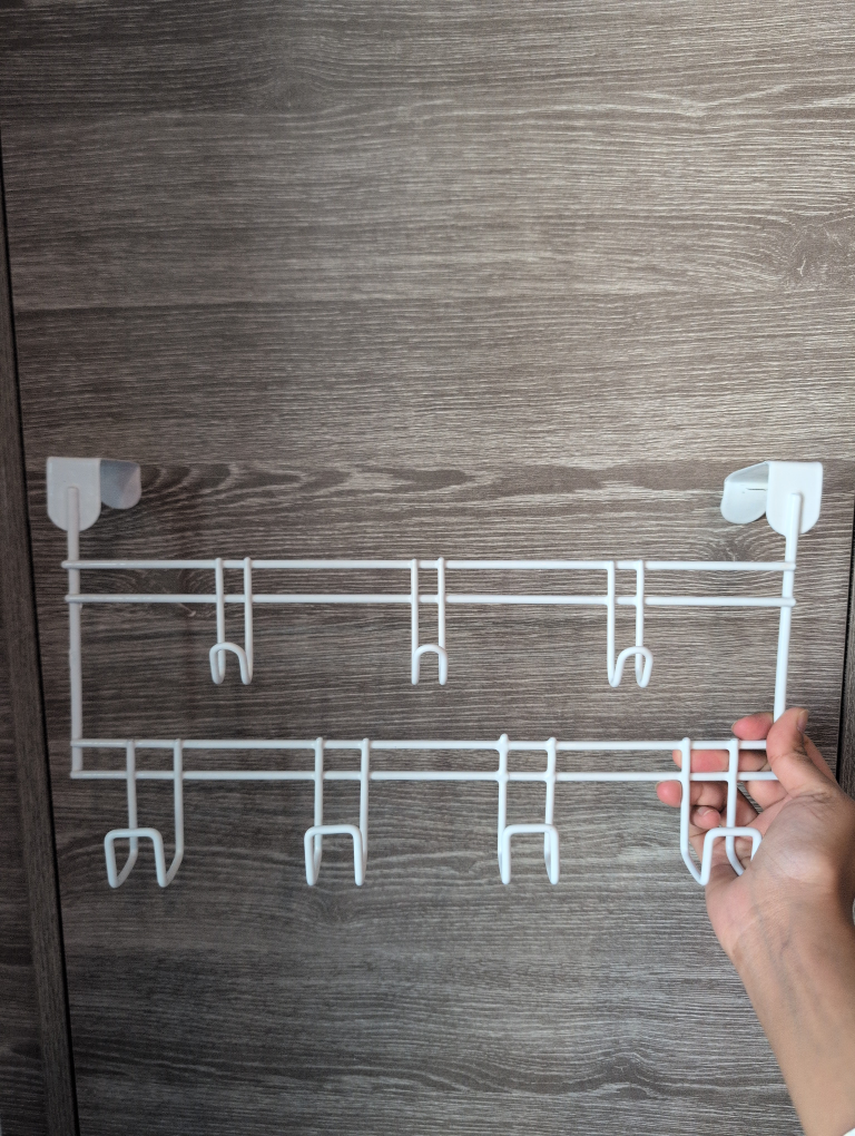 Over the Door Hook Rack - White