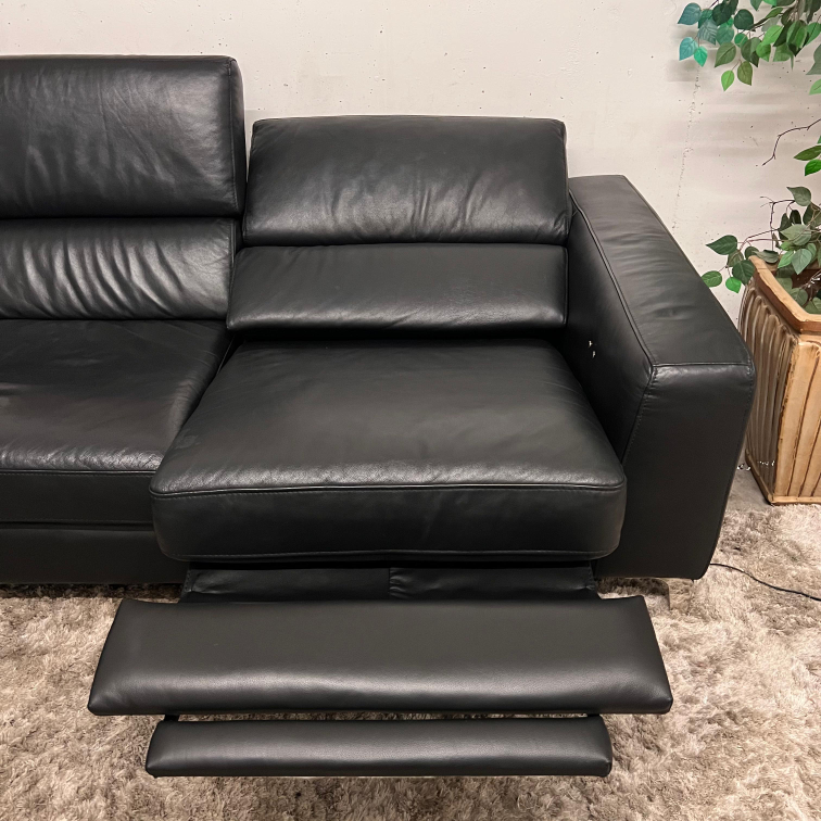 Scan design leather recliner sectional. Power Recliner. Delivery - photo 4