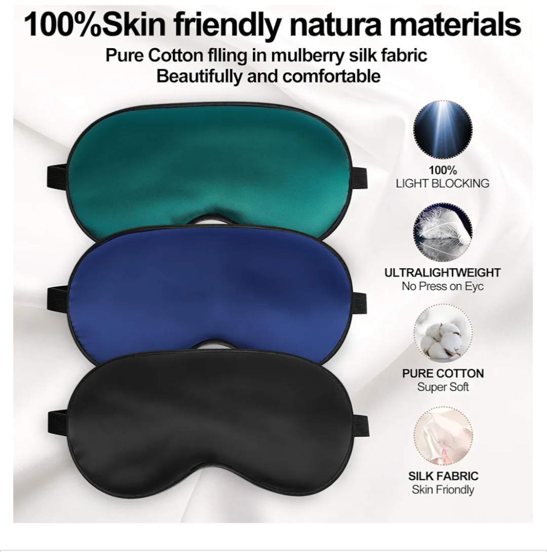 Silk Sleep Mask - Black - photo 3
