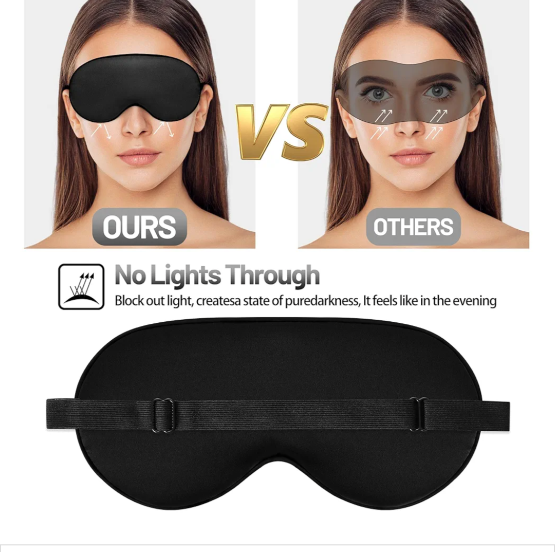 Silk Sleep Mask - Black - photo 4