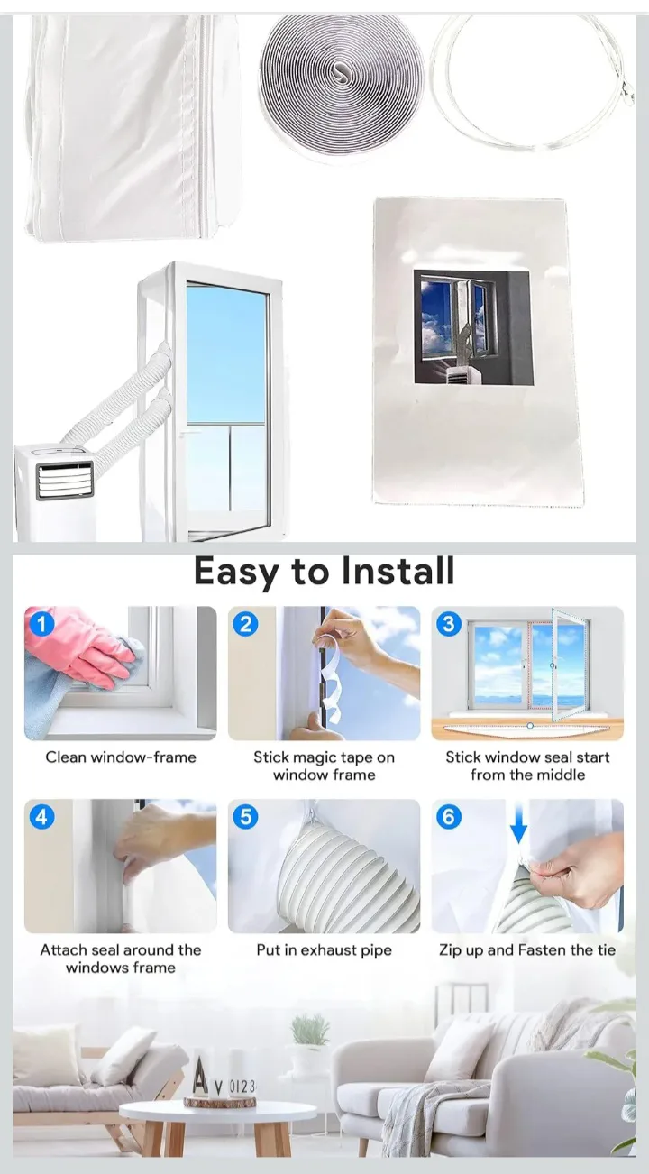 🏈 NEW!   Cloth Window Seal for Portable Air Conditioner image indicator(5)