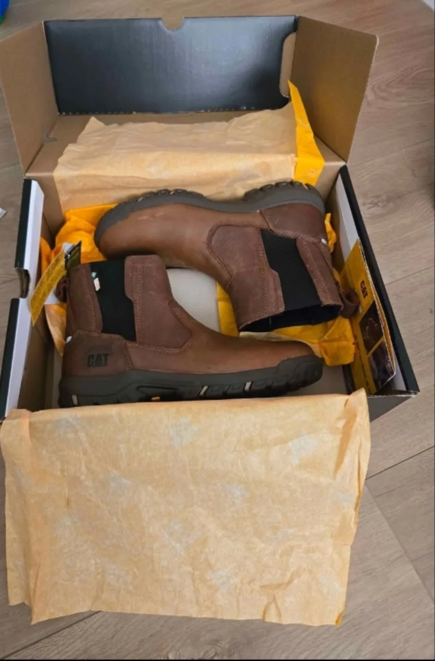 CAT Brown Leather Steel Toe Work Boots - New! (women) image indicator(5)