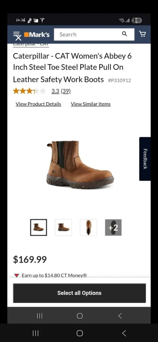 CAT Brown Leather Steel Toe Work Boots - New! (women) image indicator(7)