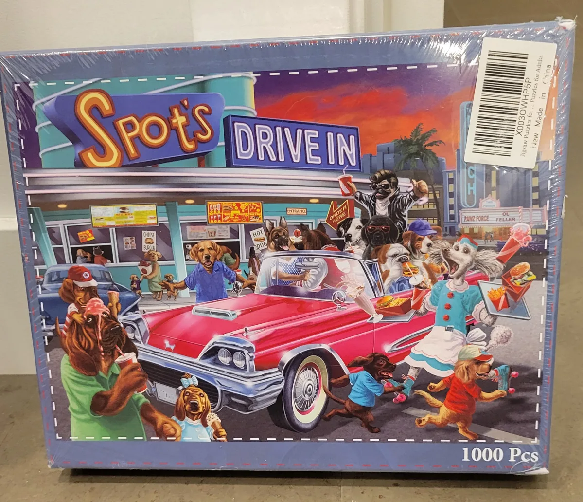 Spots Drive In 1000 Piece Jigsaw Puzzle