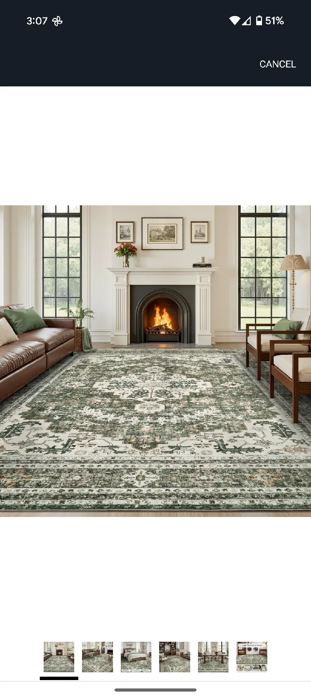 8x10 Area Rug - Green thumbnail