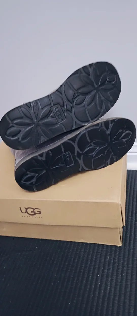 🩶💫🫶🖤UGG Australia Metallic Grey Boots, Size 6 image indicator(3)