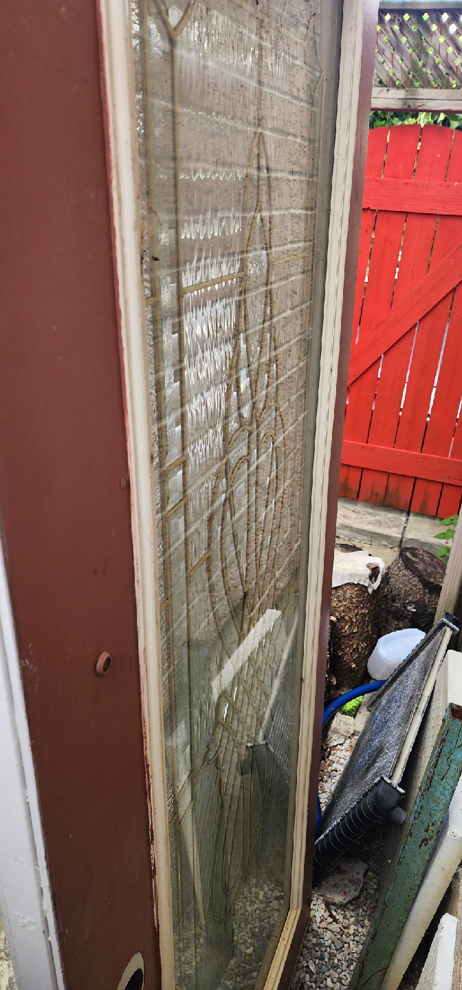White Louvered Door with Glass Insert - photo 4
