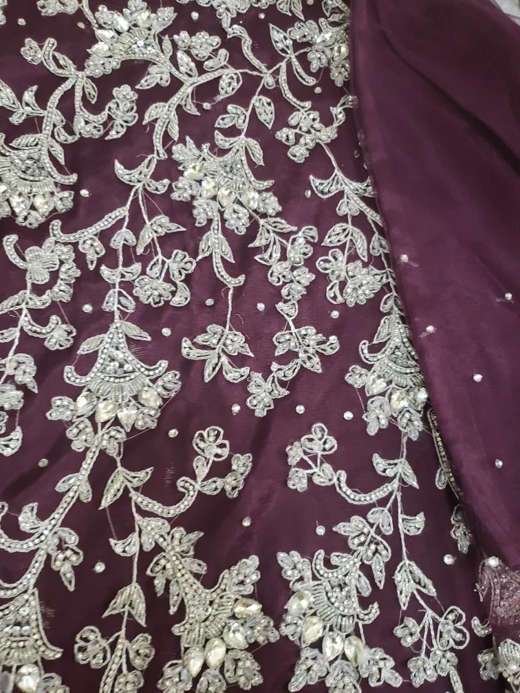 Burgundy Embroidered Salwar Kameez image indicator(2)