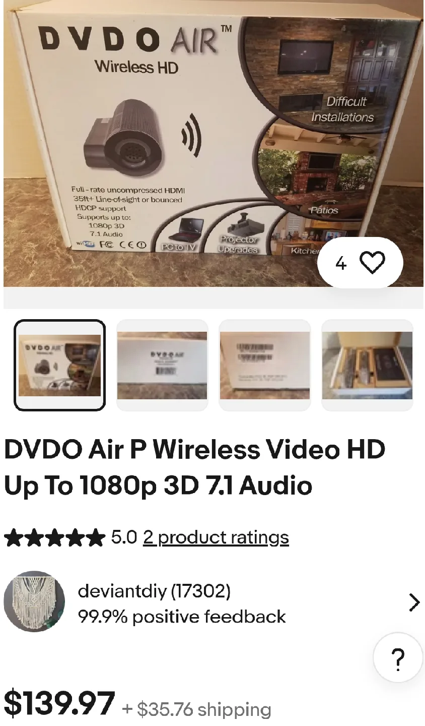 DVDO Air Wireless HD Transmitter/Receiver - New in Box image indicator(6)