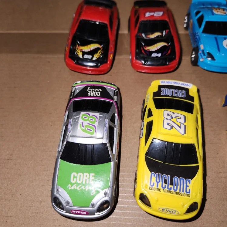 Lot of 10 Toy Artin slot Racing Cars image indicator(2)