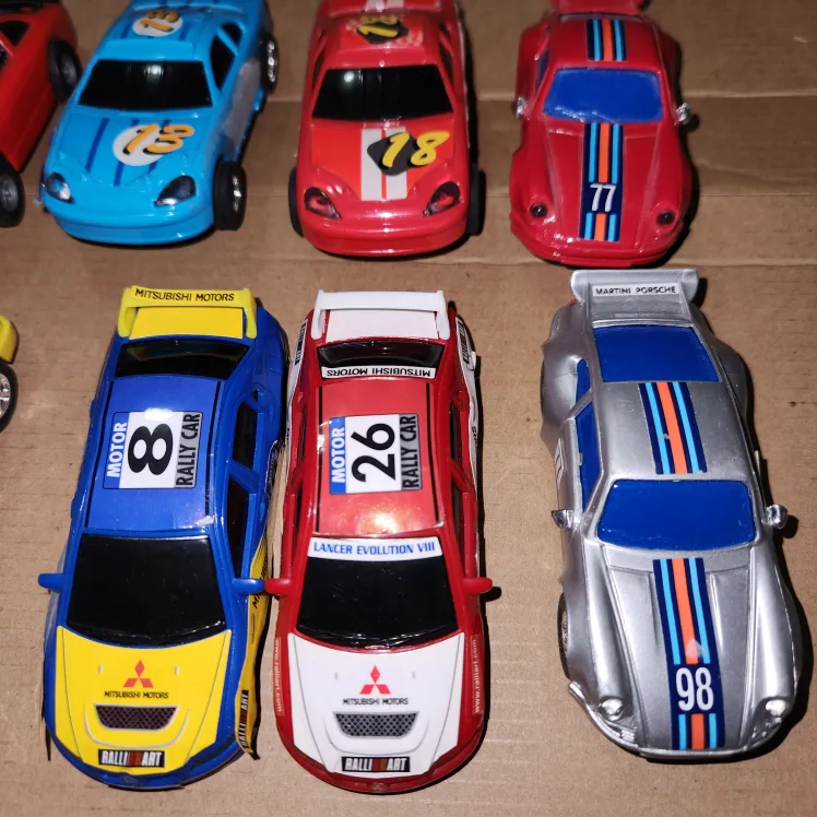 Lot of 10 Toy Artin slot Racing Cars image indicator(3)
