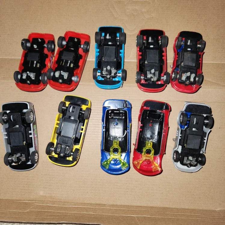 Lot of 10 Toy Artin slot Racing Cars image indicator(4)