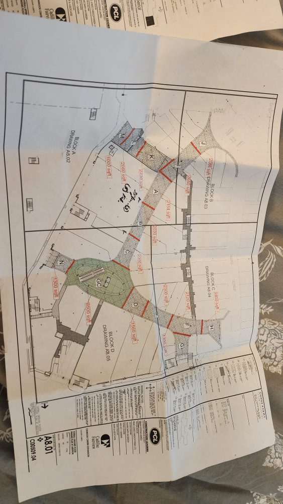 architectural drawings for tile at CF Chinook