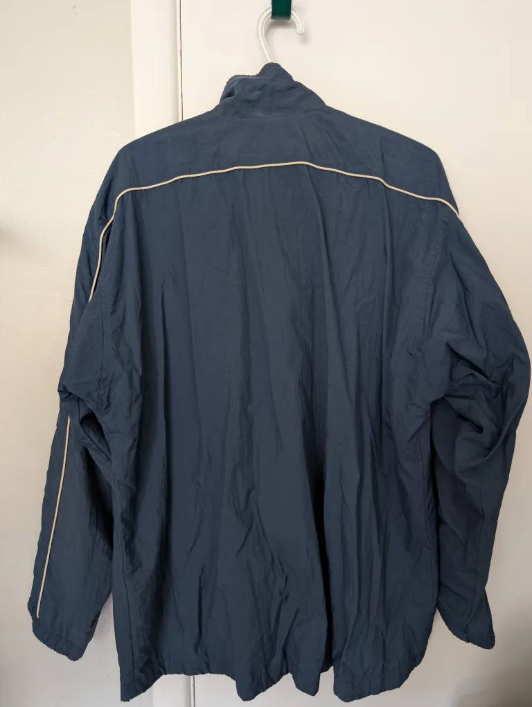 Adidas Navy Blue Windbreaker Jacket - Size XL image indicator(2)