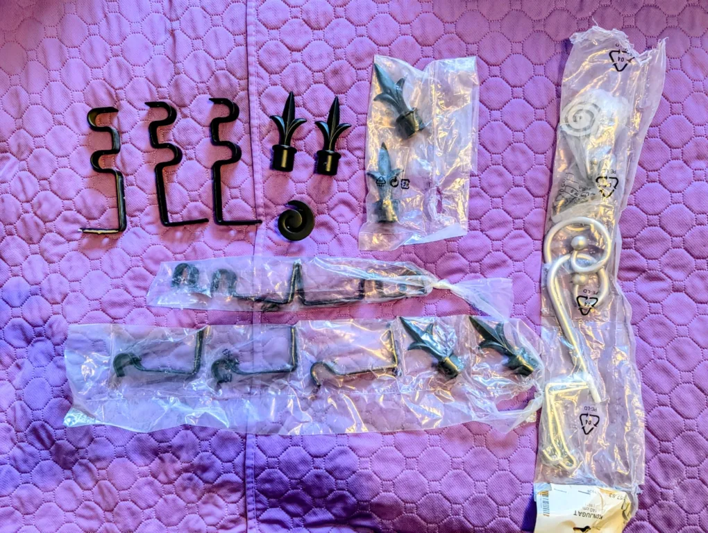 KONUAGAT Curtain Rod Hardware Set - New image indicator(8)