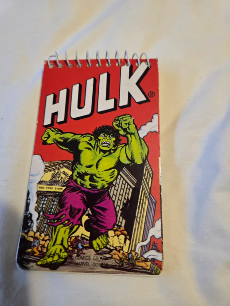 Hulk Action Figure with small note pad. image indicator(2)