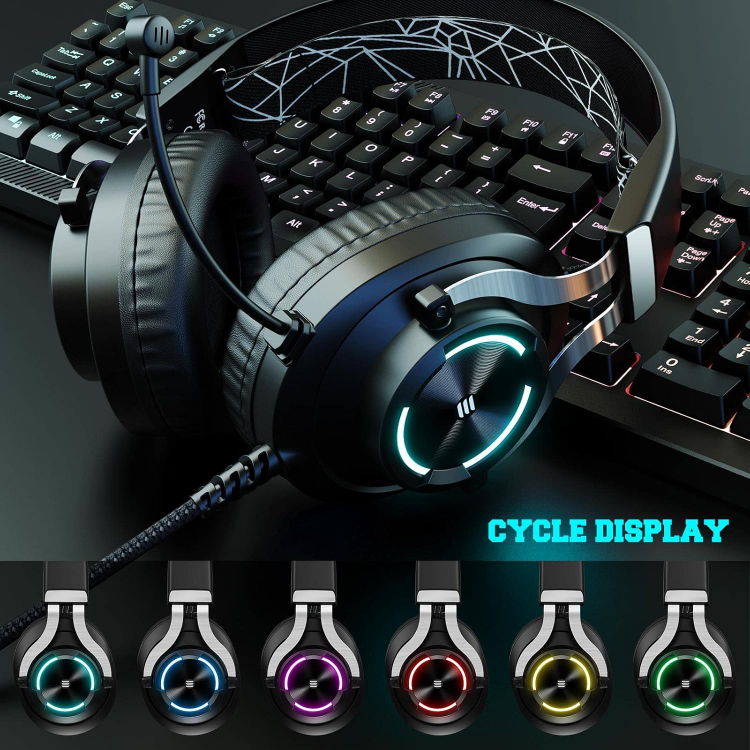 EKSA E3000 Gaming Headset with RGB light Black - photo 3