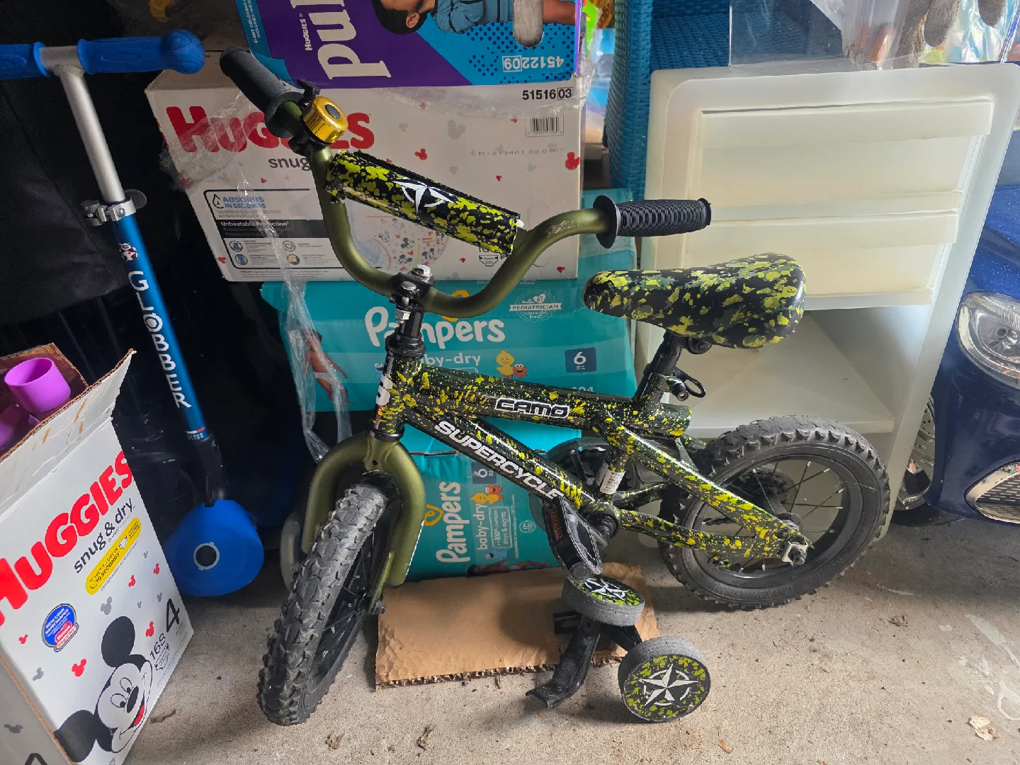 Supercycle Camo Kids Bike, 12-in Wheel, Green image indicator(2)