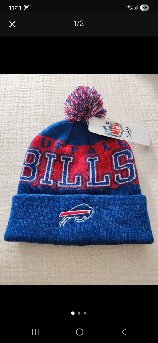 New Buffalo Bills Pom Pom Toque - NFL Team Apparel thumbnail
