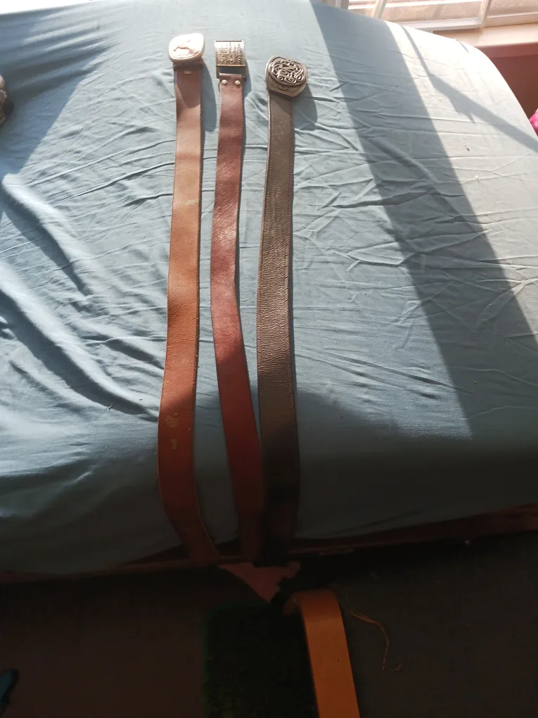 Two Vintage Leather Belts - Assorted Styles image indicator(2)