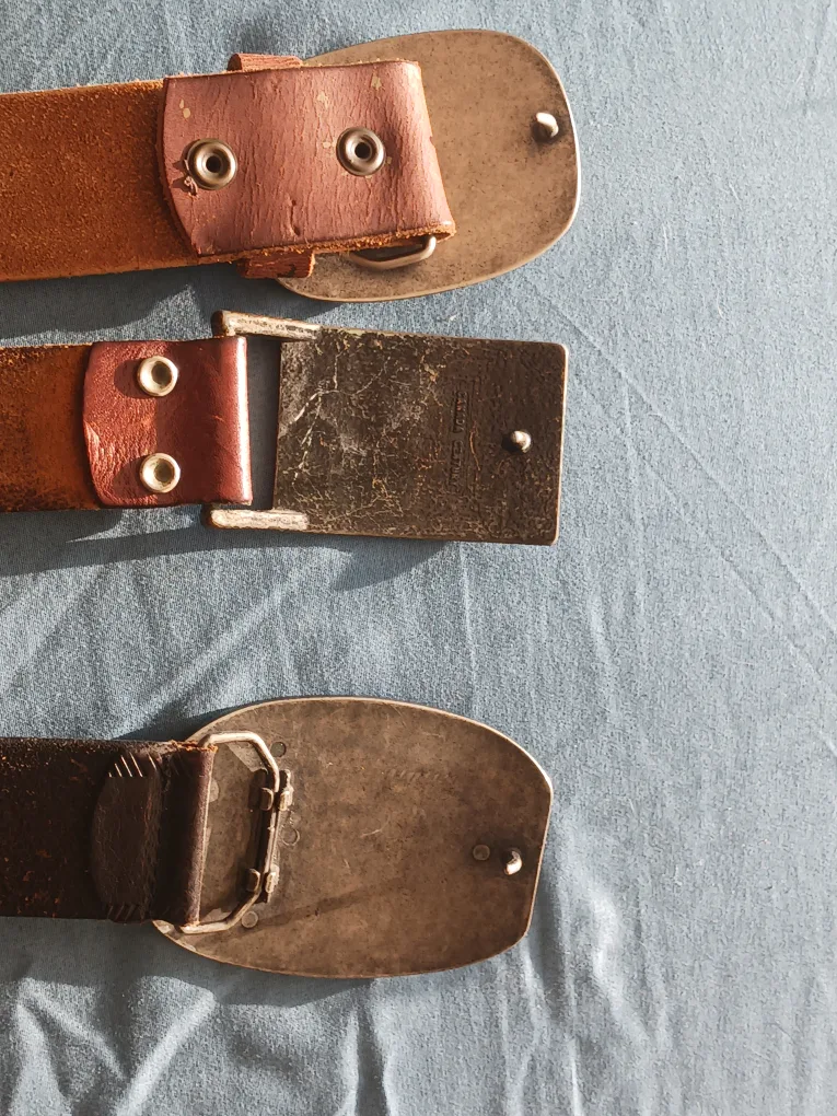 Two Vintage Leather Belts - Assorted Styles image indicator(3)
