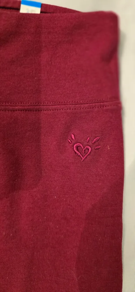 NEW! Girls Justice Burgundy Leggings - Size 10 Youth image indicator(2)