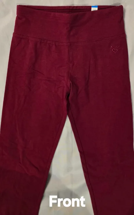 NEW! Girls Justice Burgundy Leggings - Size 10 Youth image indicator(3)