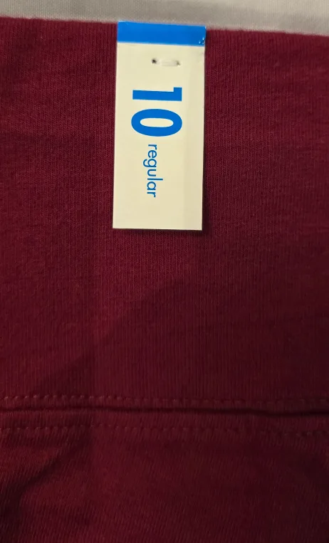 NEW! Girls Justice Burgundy Leggings - Size 10 Youth image indicator(5)