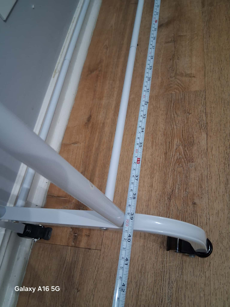 White Rolling Double Rail Garment Rack - photo 3