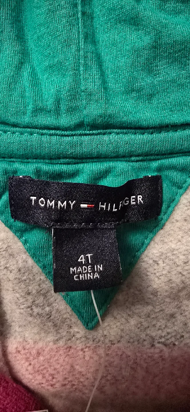 NEW! Girls Tommy Hilfiger Striped Zip-Up Hoodie! Size 4T image indicator(6)