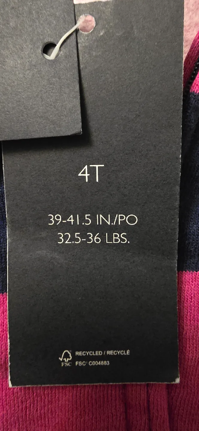 NEW! Girls Tommy Hilfiger Striped Zip-Up Hoodie! Size 4T image indicator(9)