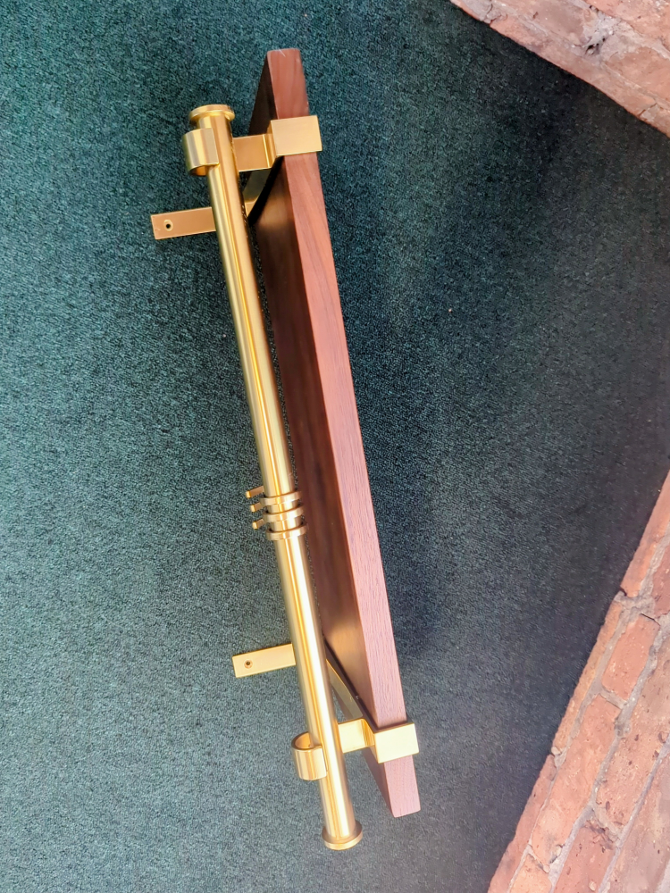 Wood & Brass Wall Shelf - photo 3