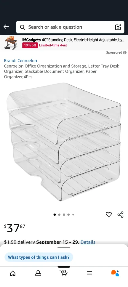 2xCenroelon Office Organizer Tray - 4 pcs thumbnail