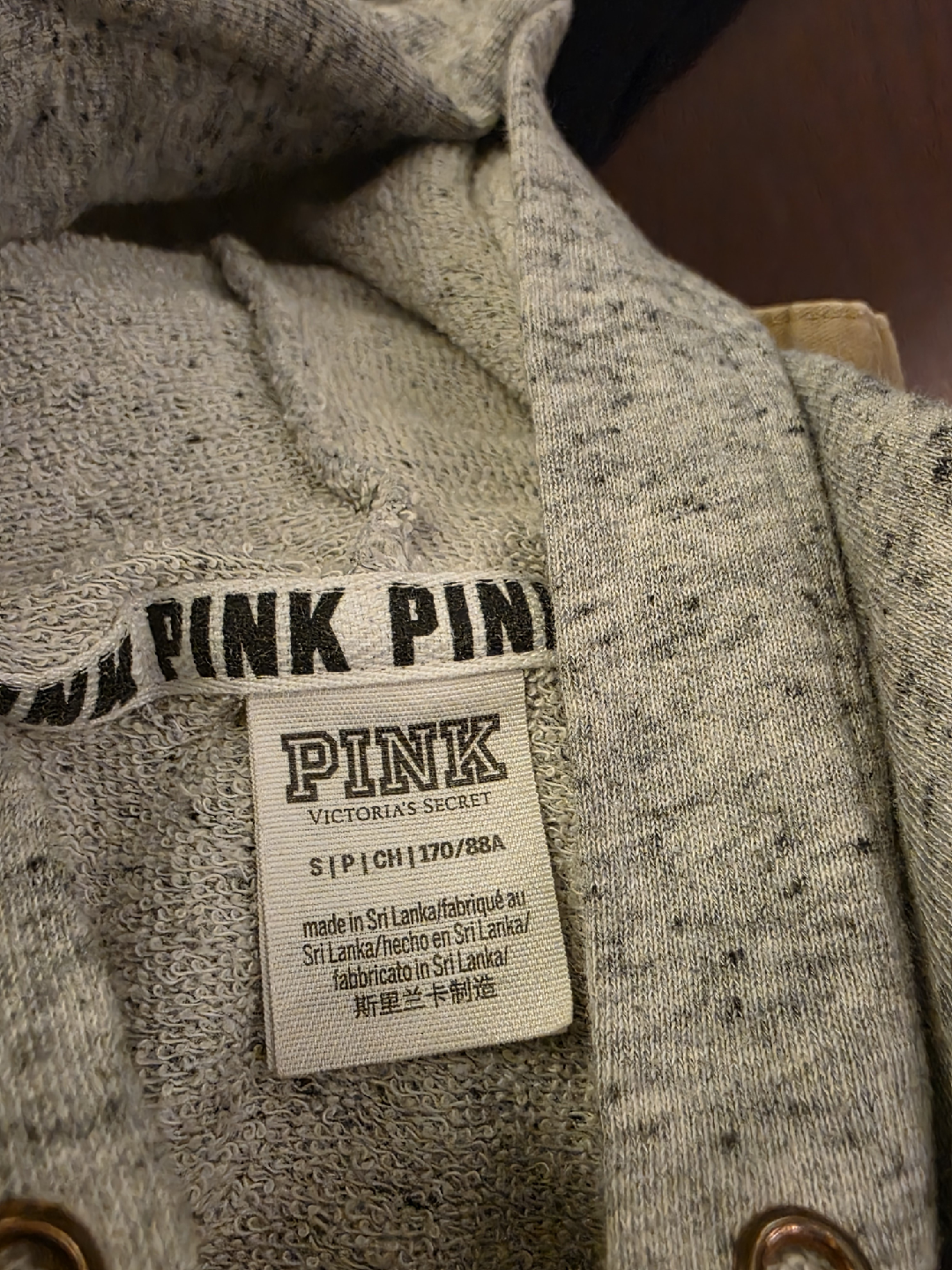 PINK Victoria's Secret Gray Hoodie - Size S - photo 2