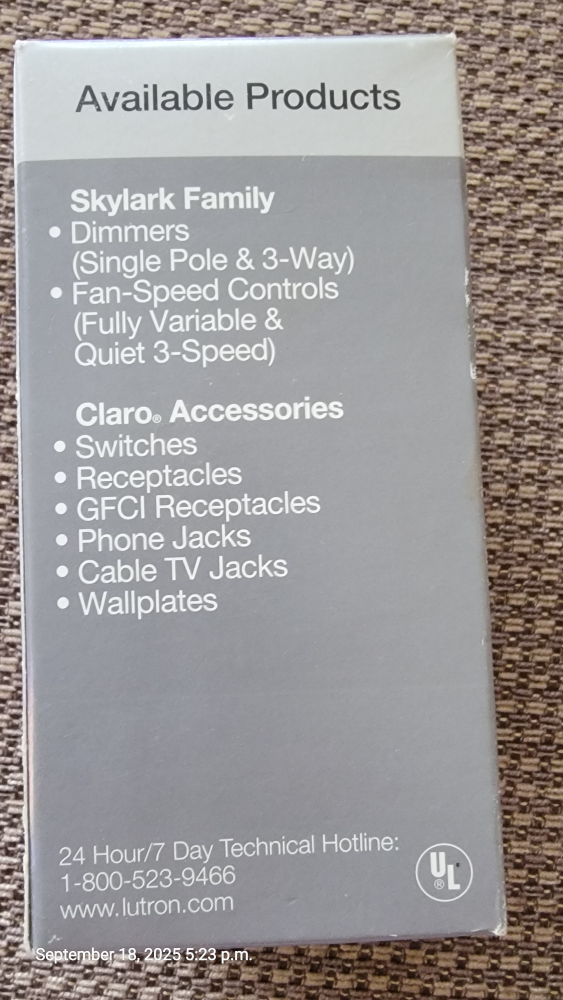 Lutron Skylark Dimmer Switch - photo 3