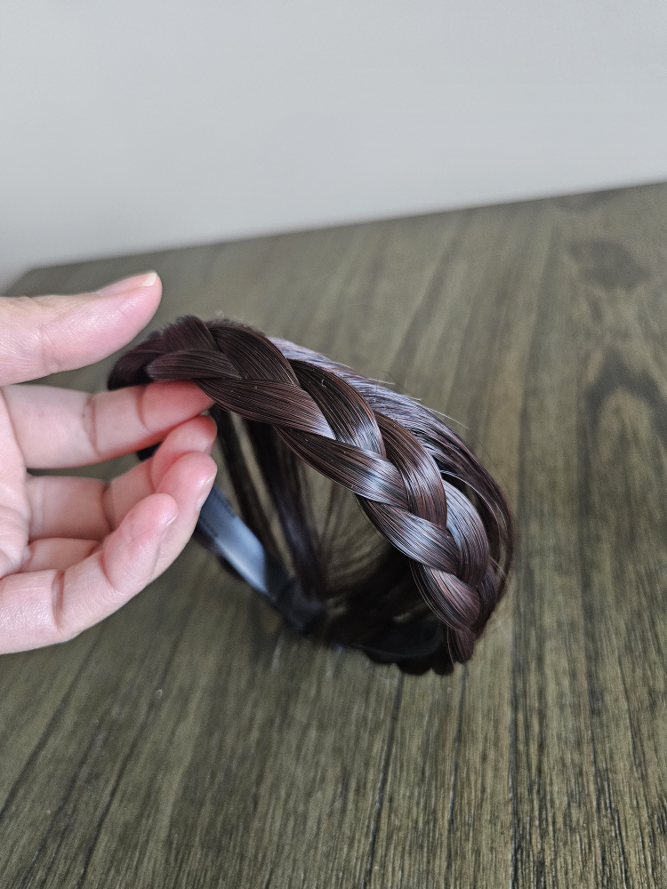 Braided Clip in Bangs - Dark Brown - photo 2